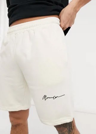 Классические шорты кремового цвета Mennace Essential-Белый