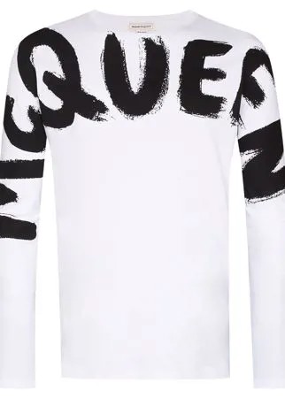 Alexander McQueen футболка с длинными рукавами и логотипом