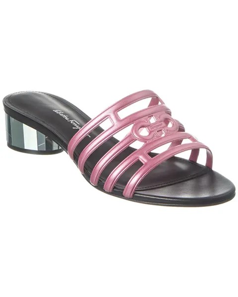 Кожаные сандалии Ferragamo Finn Salvatore Ferragamo, розовый