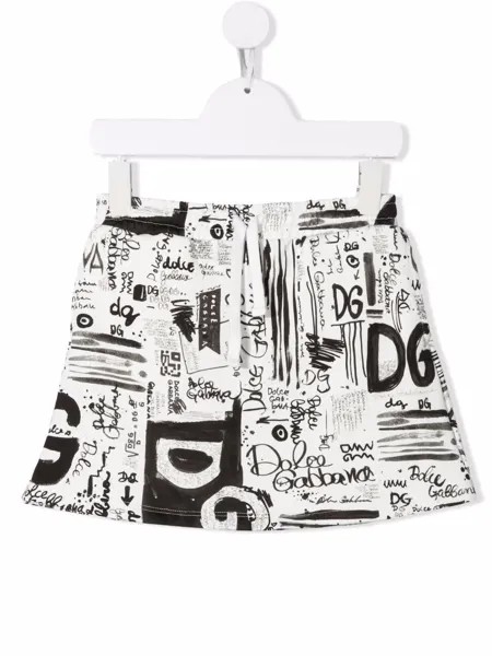 Dolce & Gabbana Kids юбка мини с логотипом