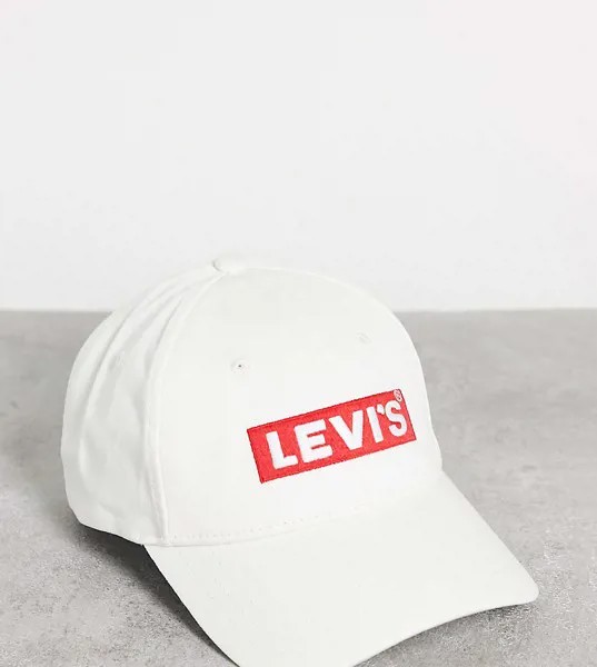 Кремовая кепка с нашивкой-логотипом Levi's – эксклюзивно для ASOS-Белый