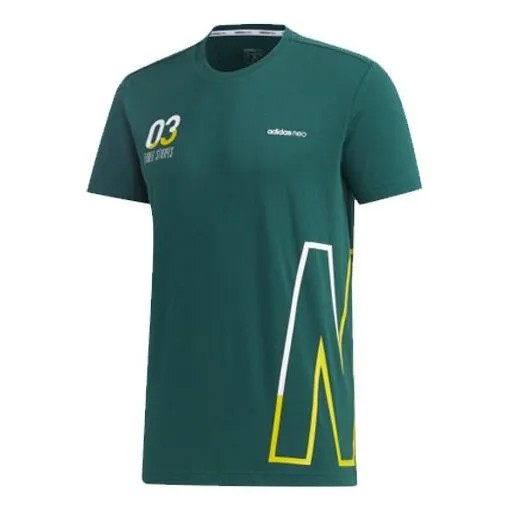 Футболка neo sports с коротким рукавом Adidas, зеленый