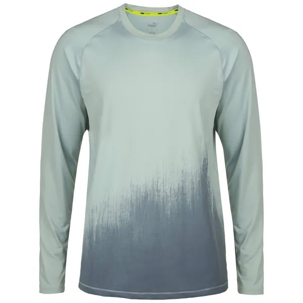 Лонгслив Puma Yogini Studio Graphic, цвет grün/grau