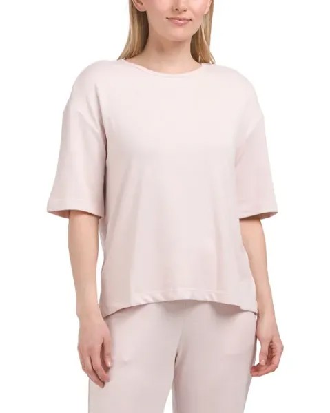 Спокойный топ с короткими рукавами для отдыха Natori, цвет Rosette
