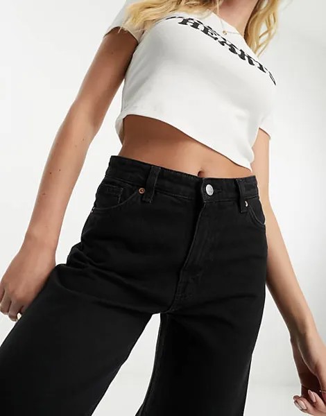 Черные широкие джинсы Monki Yoko