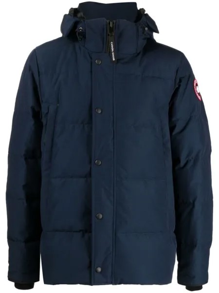 Canada Goose пуховик на молнии с капюшоном, синий