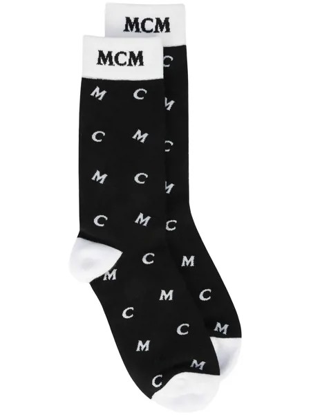MCM носки вязки интарсия с монограммой