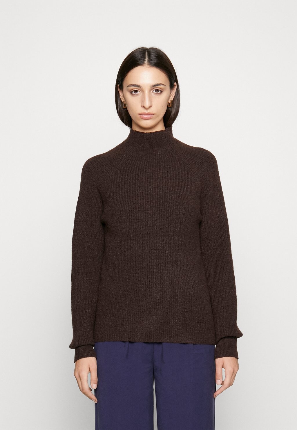 Свитшот PIECES Tall PCASTA O NECK, темно-коричневый