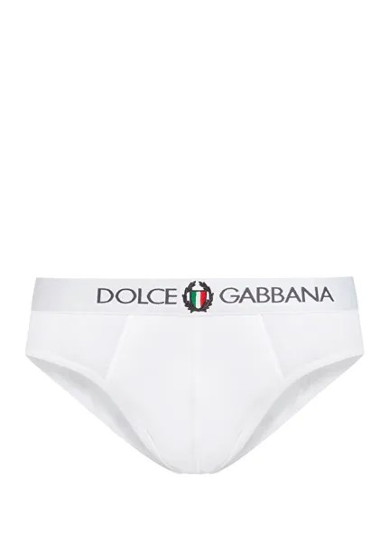 Белые комбинезоны с логотипом на талии Dolce&Gabbana