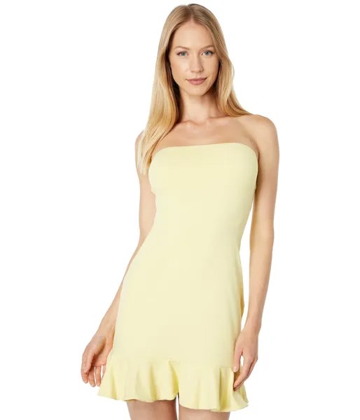 Платье Susana Monaco, Strapless Ruffle Hem Dress