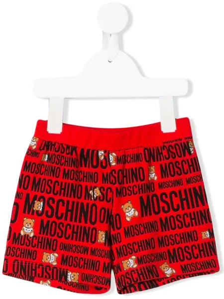 Moschino Kids шорты с логотипом и принтом