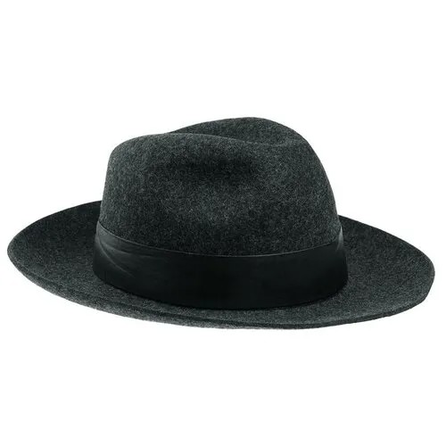 Шляпа федора Christys, шерсть, подкладка, размер 61, серый