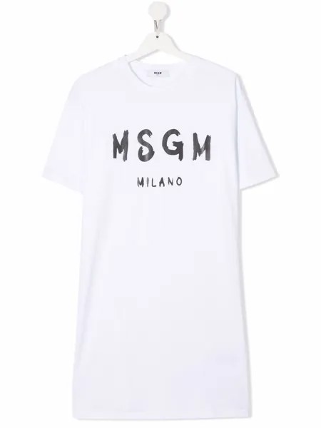 MSGM Kids платье-футболка с логотипом