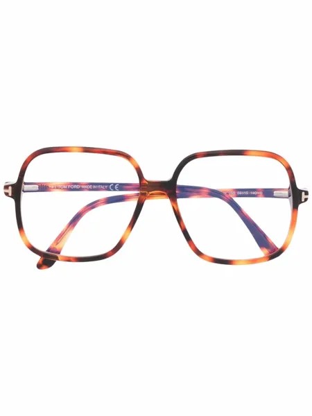 TOM FORD Eyewear очки в массивной оправе черепаховой расцветки