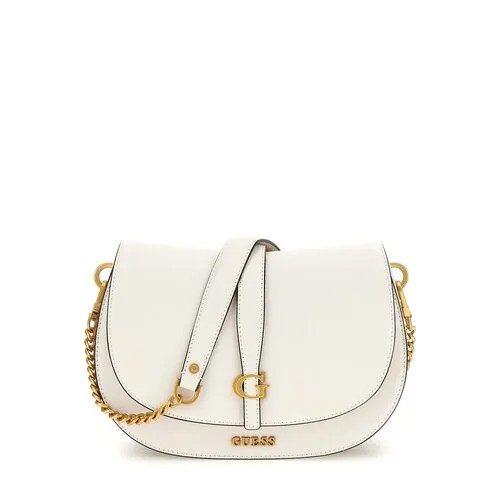 Сумка кросс-боди GUESS, фактура гладкая, белый