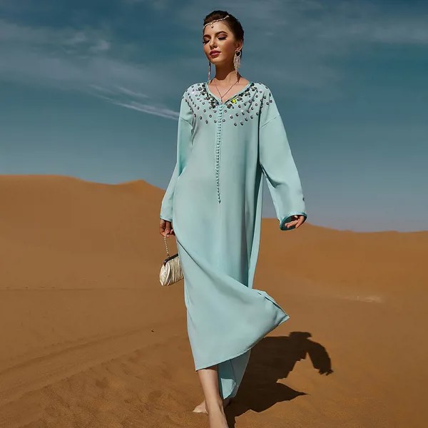 Женское вечернее платье Рамадан ИД Дубай, арабское, турецкое, мусульманское длинное платье, Пакистанская одежда