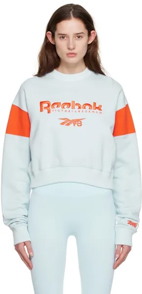 Синий свитшот с рисунком Reebok By Victoria Beckham