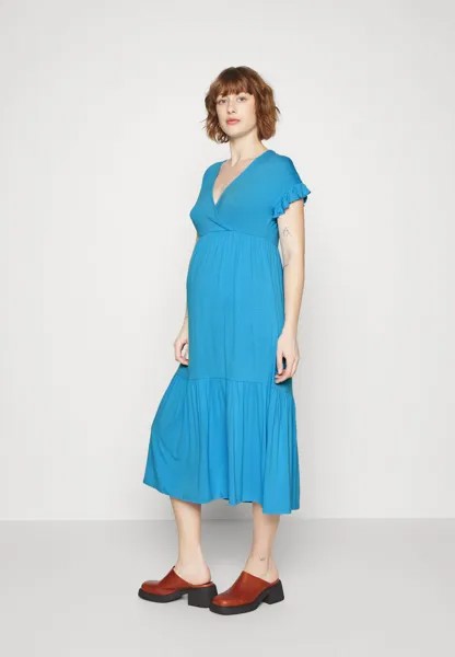 Платье из джерси MAMALICIOUS, лазурно-голубой
