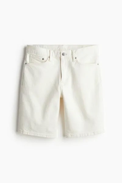 Обычные джинсовые шорты H&M, белый