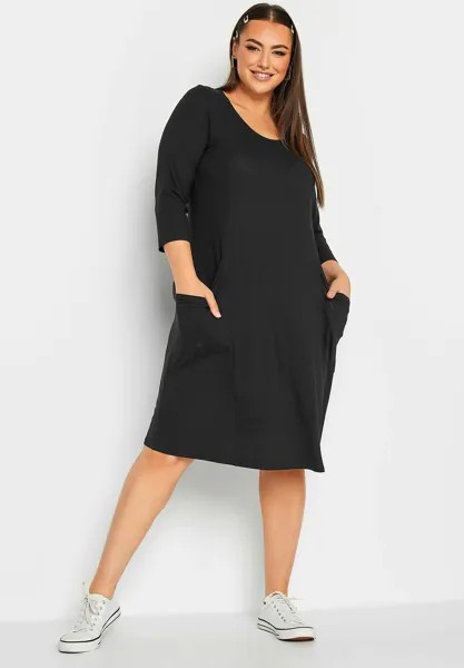 Платье из джерси Yours Clothing, черный