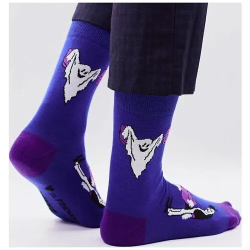 Носки St. Friday Socks x Союзмультфильм, размер 38-41, серый, синий