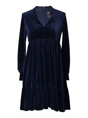 TAYLOR Женское эластичное платье на молнии с длинным рукавом и V-образным вырезом, короткое вечернее платье для куколки
