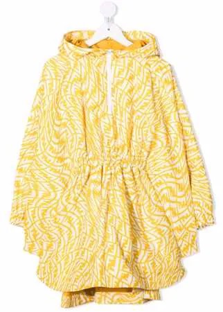 Fendi Kids бомбер на молнии с графичным принтом