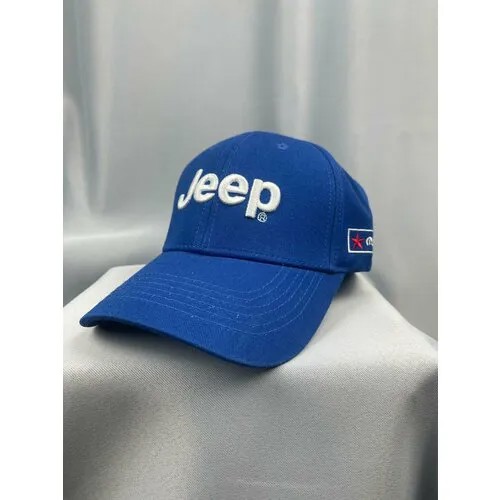 Бейсболка JEEP Авто кепка Джип бейсболка мужская женская, размер 55-58, голубой