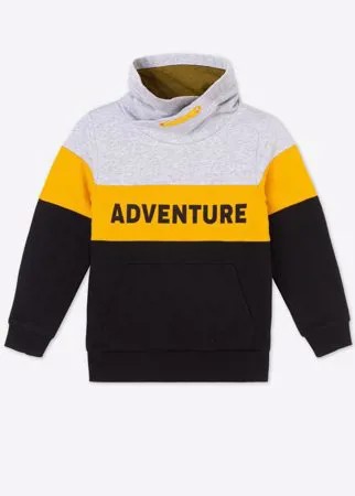 Свитшот колор-блок с принтом Adventure для мальчика Gloria Jeans