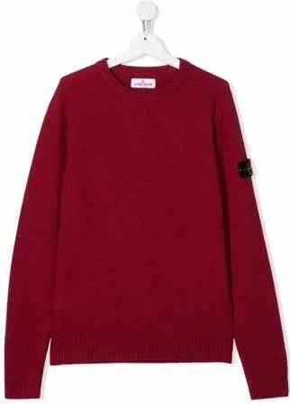 Stone Island Junior джемпер с круглым вырезом и нашивкой-логотипом