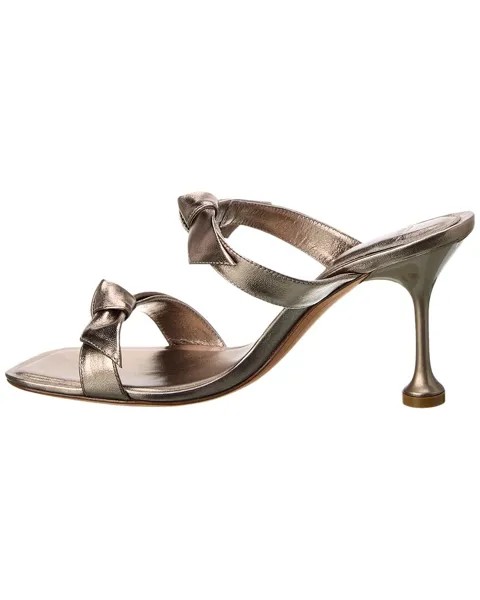 Alexandre Birman Кожаные сандалии Clarita Square Flare 85, золото