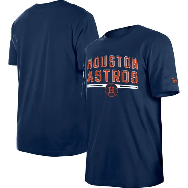 Мужская темно-синяя футболка для тренировки ватина Houston Astros New Era