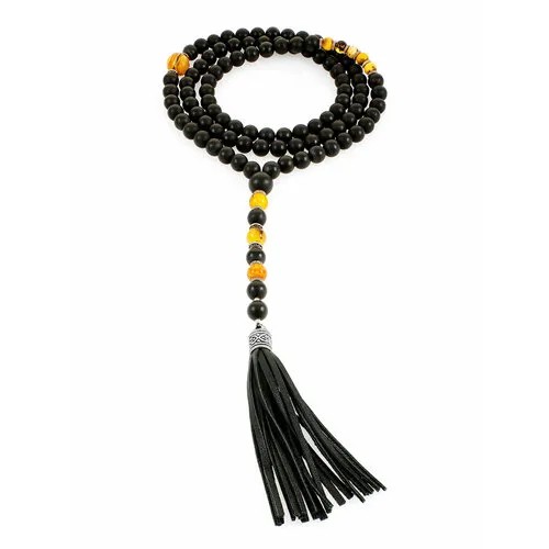 Бусы AmberHandmade, янтарь, длина 86 см, бордовый