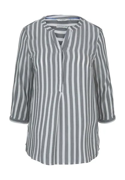 Блуза-рубашка, горловина горловины, рукава 3/4, женская Tom Tailor, цвет Offwhite Navy
