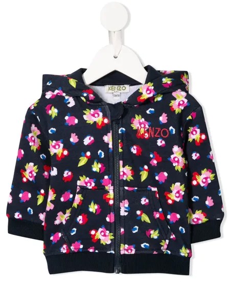 Kenzo Kids худи с цветочным принтом и логотипом