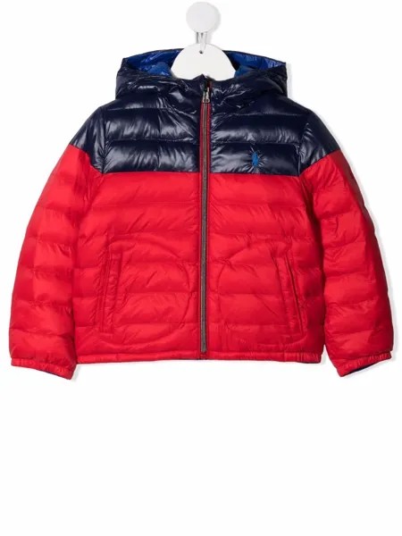 Ralph Lauren Kids двусторонний пуховик с логотипом Pony