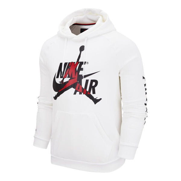 Толстовка с капюшоном и логотипом из флиса с алфавитом Air Jordan, белый