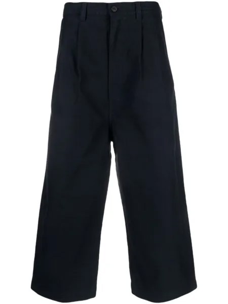 Comme des Garçons Homme прямые брюки со складками, синий