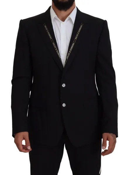 Блейзер DOLCE - GABBANA Черный шерстяной эластичный пиджак приталенного кроя IT52/US42/ L Рекомендуемая розничная цена 2800 долларов США
