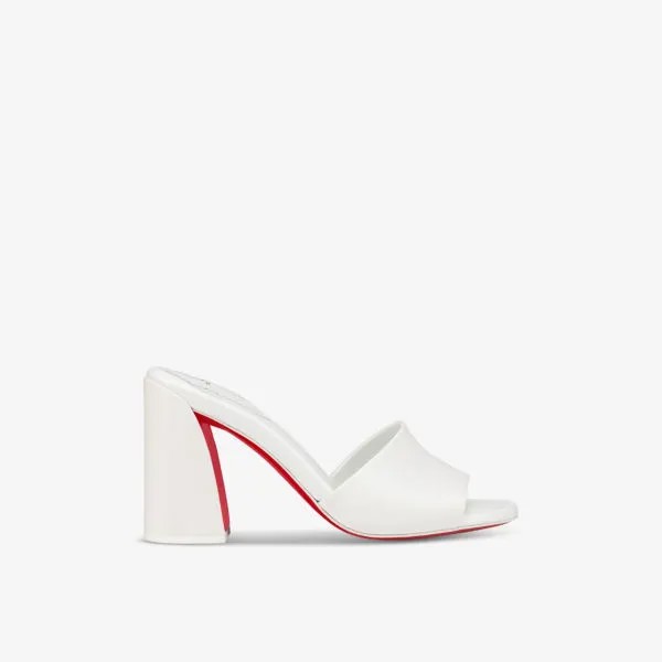 Кожаные сабо jane 85 Christian Louboutin, цвет bianco