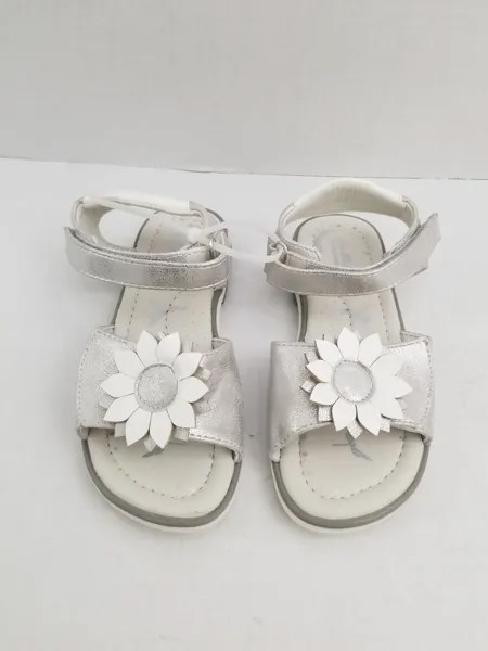 GC Shoes Nordstrom Сандалии с серебристо-белым металликом Sunshine Sunflower для детей 12 (29)