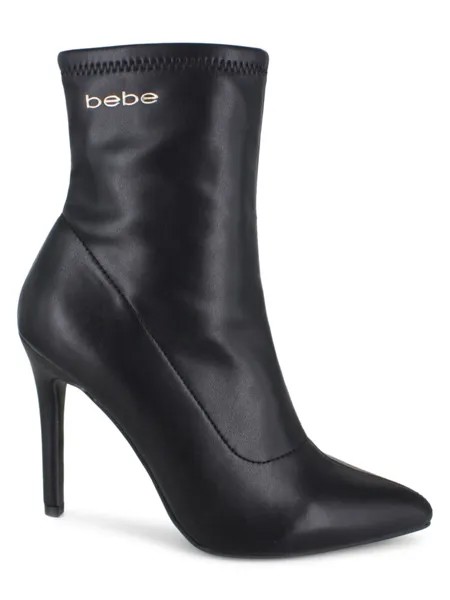 Ботильоны из искусственной кожи на шпильке Bebe, черный