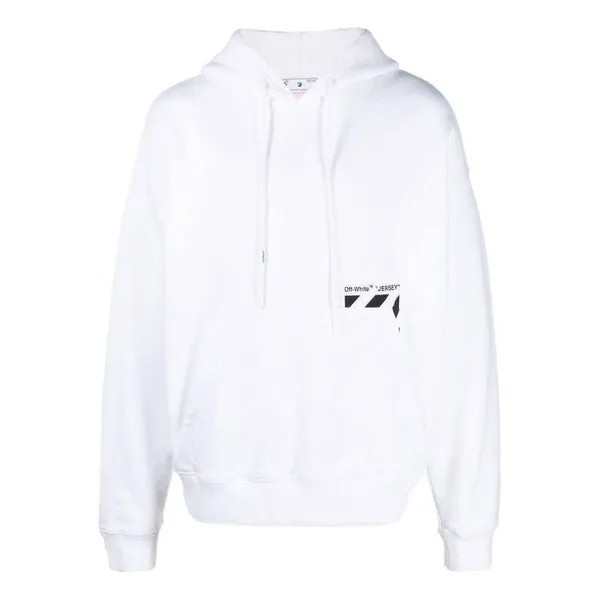 Толстовка Men's OFF-WHITE FW22 Logo Printing Long Sleeves Pullover Loose Fit White, белый