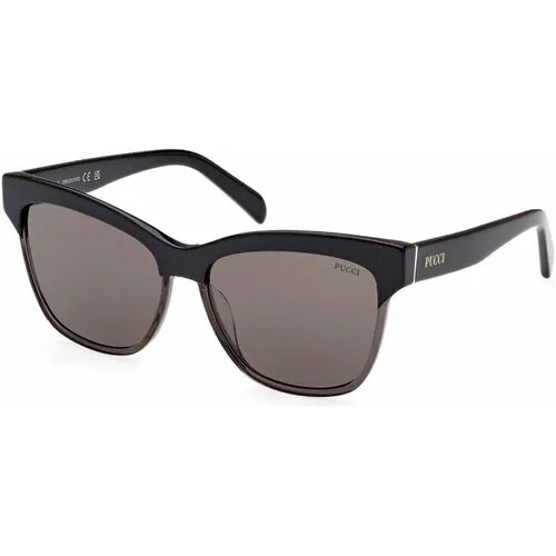 Солнцезащитные очки Emilio Pucci, бабочка, оправа: пластик, для женщин, черный