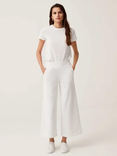 Широкие джоггеры для фитнеса из флиса Ovs, цвет optical white