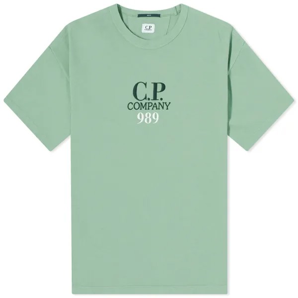 Футболка C.P. Company Box Logo T-Shirt, цвет Green Bay