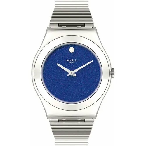 Наручные часы swatch YLS229GG, серебряный, синий