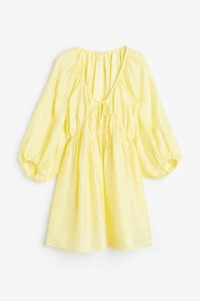 Платье H&M Oversized Lyocell-blend, желтый
