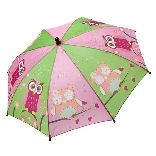 Зонт-трость BONDIBON, механика, для девочек, зеленый, розовый