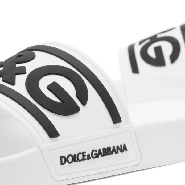 Dolce & Gabbana Шлепанцы с логотипом, черный